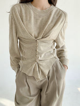 Men Solid Color Drawstring Design Knitted Sweater